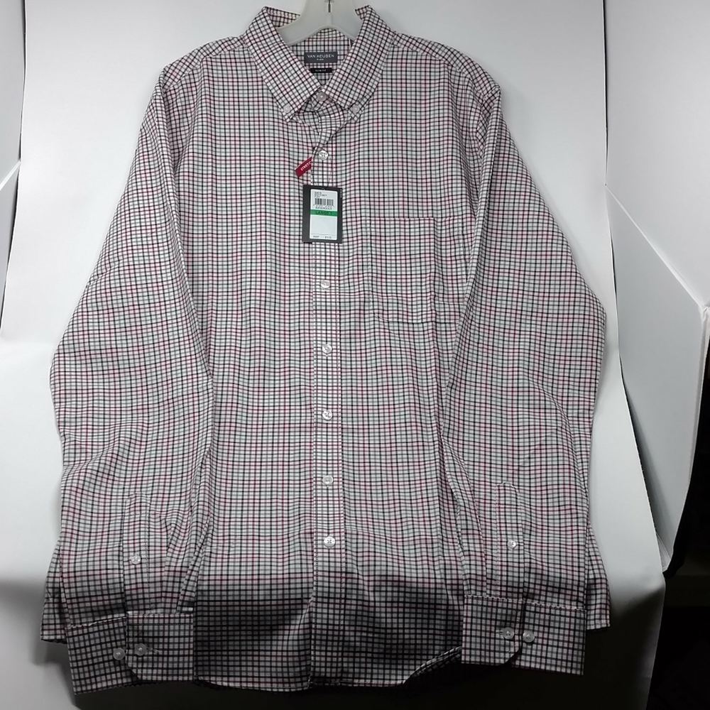 Van Heusen Mens slim fit flex l/s tattersall shirt